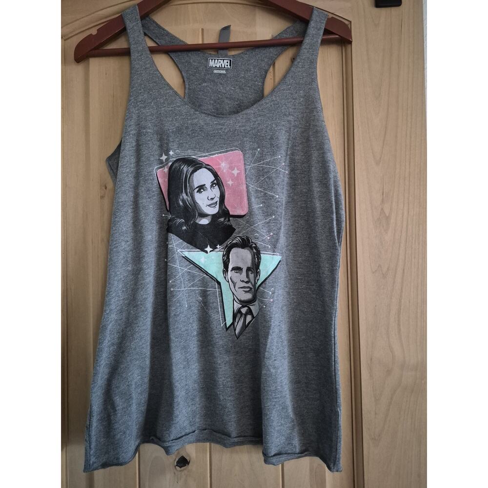 Marvel Tank Top Next Level Apparel Size Large Marvel Comics Avengers Gray